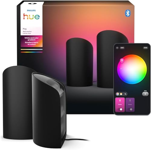 Philips Hue Play Smart Wall Washer, 2-Pack, Black, White &