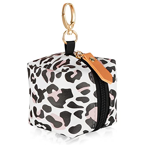 Image of Accmor Baby Pacifier Case with Clip, Baby Pacifier Holder Pouch Box for Diaper Bag, Holds 2 Pacifiers for Travel Outdoor Activities, Small Baby Utensils,Black Leopard