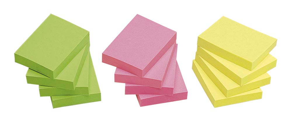 Brilliantmix, 50 x 40mm, je 100 Blatt, 12 Blöcke pro Pack, 30 Packs im Karton
