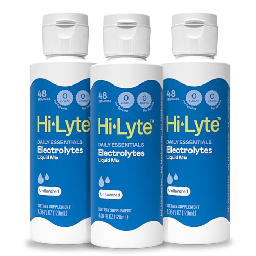 Image of Hi-Lyte Sugar Free Electrolytes for Rapid Hydration, Fasting and Immune Support (3 Bottles, 144 Servings) | NO Calories | 20%+ More Potassium, Magnesium & Zinc