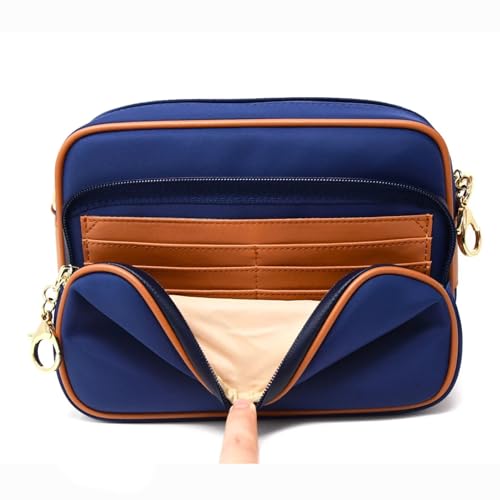 Anti-Theft Waterproof Full Cross-Body Bag with Adjustable Faux Leather Strap with Classic Hardware2