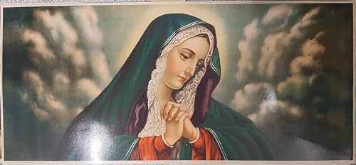 Gravure Mater Dolorosa oléographie ancienne 80x36 cm Ediciones Ange Allemand