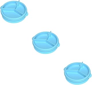 SAFIGLE 3 Peças Prato Infantil Cheio De Água Prato De Seder Infantil Prato De Jantar Infantil Prato De Comida Para Bebê Bandejas Para Comida Prato De Comida De Silicone Placas De Silicone