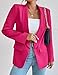 KateModa Womens Casual Blazer Long Sleeve Open Front Shawl Collar Slim Jacket Fashion Spring Fall Blazer Jacket Work Office Hot Pink XS