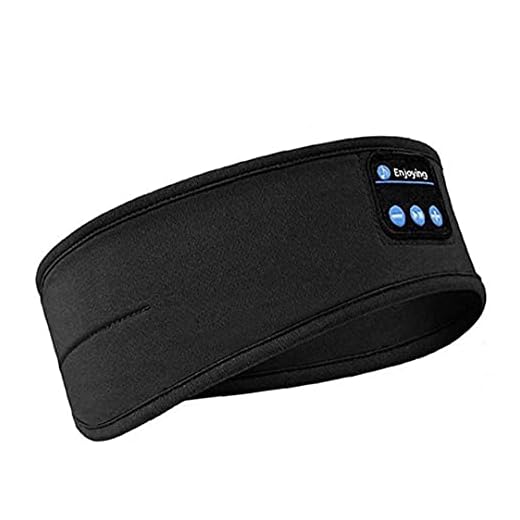 Trådlöst Bluetooth-pannband sport sömn hörlurar löpning jogging yoga sovande pannband svart
