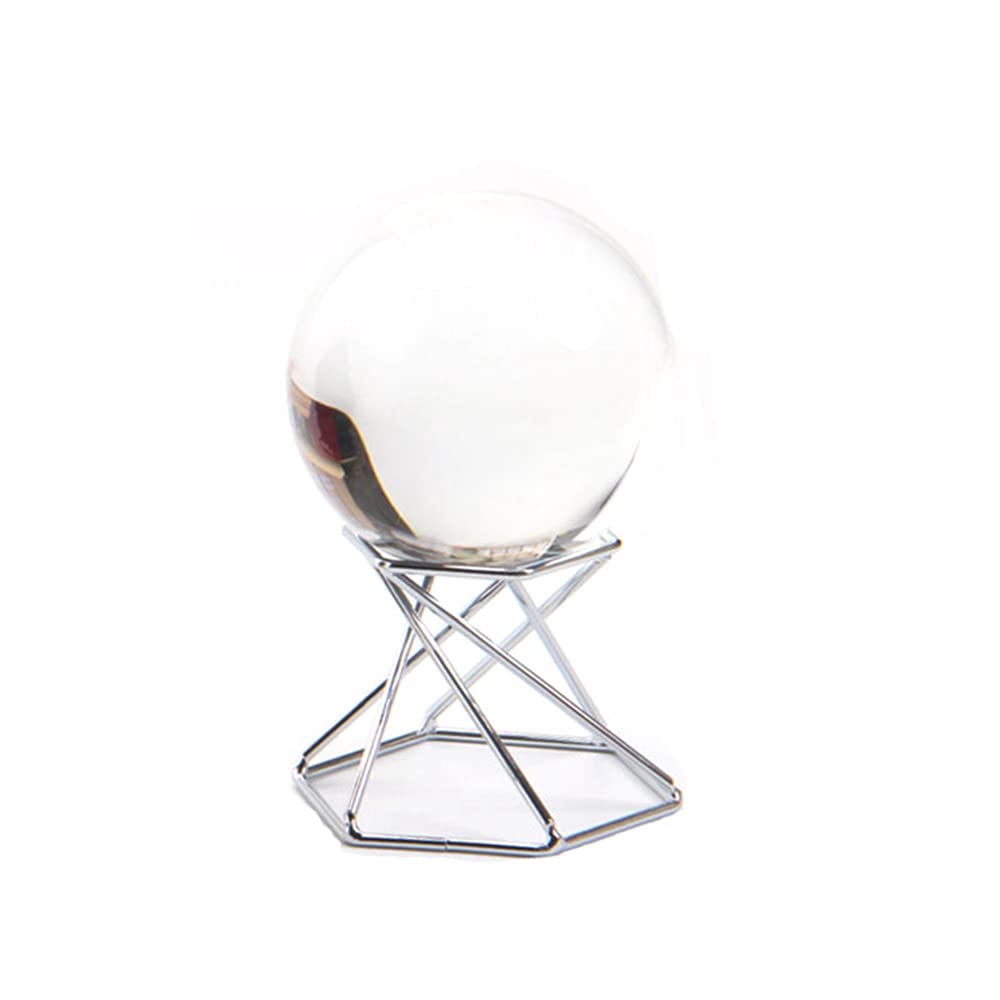 Set 4 Supporti Per Sfere Di Cristallo In Metallo Argentato - Base A Ramo Per Esposizione Di Uova, Geodi E Palline, Per Collezionisti E Fotografia - 5