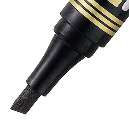 Pentel N860 Chisel Permanent Marker - Black (Pack Of 12) #TOP4