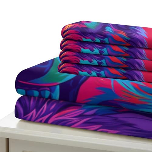 Linge de lit loup 3D finitions soignées en microfibre douce - 6