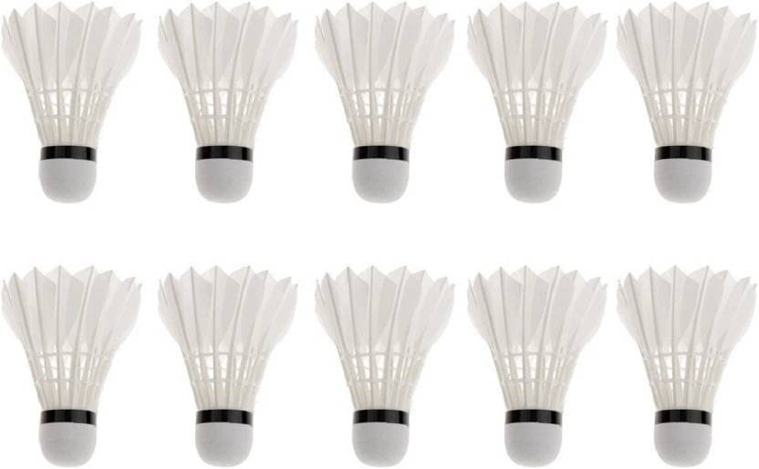 Game of Life Sports Shuttlecock White Feather Badminton Shuttle Cock Standard Size Medium Speed-image-45