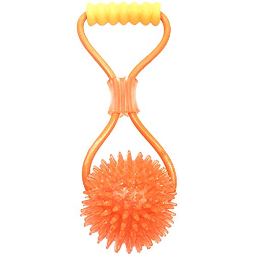 YUYOUG Jouets à Mâcher Chien, Jouet Molaire Chien, Pet Molar Toy Safe Chew Rubber Bite Chew Toys (Orange)