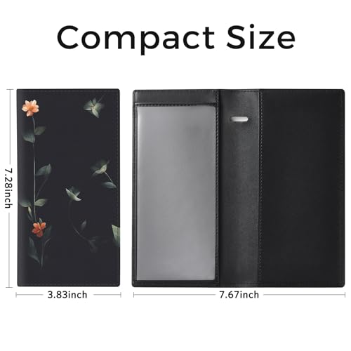 Image of CoBak Checkbook Cover for Women & Men - PU Leather Case with RFID Blocking | Classic Design Check Book Holder for Personal and Business