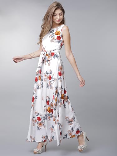 Image of Tokyo Talkies Womens White Printed Maxi Dress