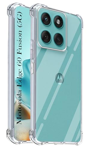 Image of Jkobi Shockproof Crystal-Clear Back Cover for Motorola Moto Edge 60 Fusion (Anti Yellow Case | Drop & Camera Protection | Hard Polycarbonate)
