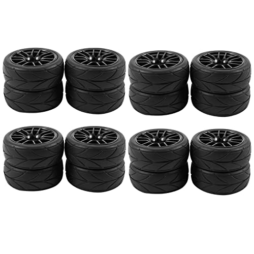 Pneus RC de course 1/10 en caoutchouc haute adhérence sur jantes pour voiture 9068-6081, 16 pcs