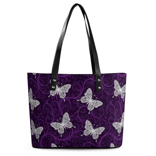 Bolso Tote de cuero ligero unisex elegante miniatura 1