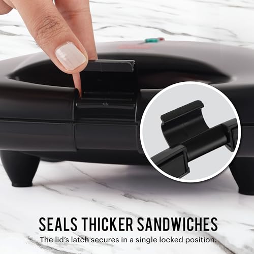 Image of Cello Super Club Ultra Pro 800W Grill Sandwich Toaster with Fixed Grill Plates | Black| Heat Resistant Bakelite Body |Non-Stick Coating | Power Indicators.
