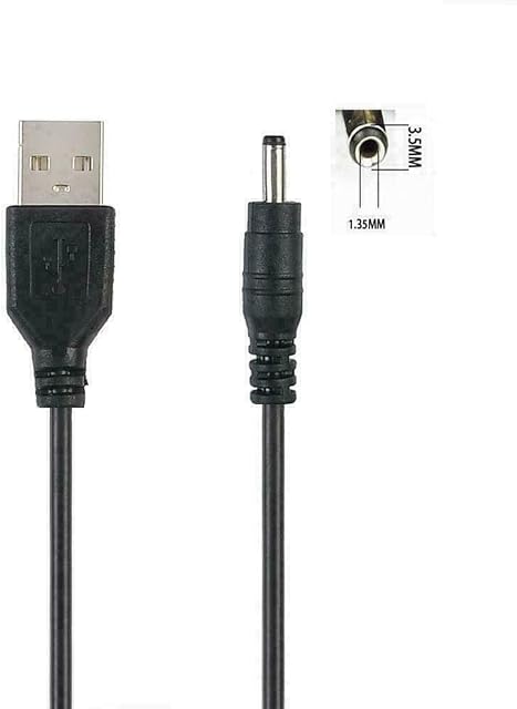 LondonExpress 5V 1A/2A USB A to 3.5mm Barrel Jack Plug Male DC Power Charger AC Adapter Cable UK