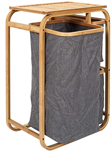 Rangement 3 paniers bambou anti-désordre pour petits espaces - 6