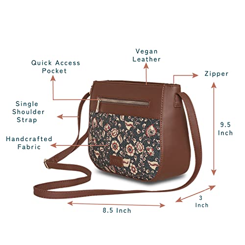 Image of ZOUK Women's Vegan Handcrafted U Shaped Sling Bag