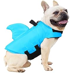 FONLAM Chaleco Salvavidas para Perros Mascotas Cachorro Chaqueta Chaleco de Seguridad Perrito Ropa de Baño Natación Perro (Azul, X-Small)