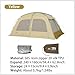 Naturehike Dune Hot Tent with Stove Jack, 4 Seasons 2-4 Person Tents for Outdoor Camping, Double Layer 6 Person for Family, Picnic, Fishing, Car Camping UPF50+ & Waterproof (Dune10.9-TPU Door)