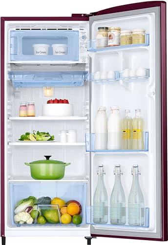 Image of Samsung 183 L, 4 Star, Digital Inverter, Direct-Cool Single Door Refrigerator (RR20C1724HN /HL, Himalaya poppy Blue)