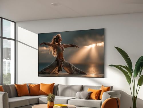 Toile Femme en méditation art mural d'exception cadre 60x90