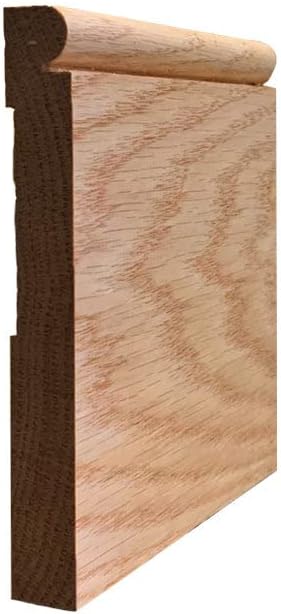 Beaded Baseboard EWBB26, 11/16 x 5-1/4, Red Oak, 95
