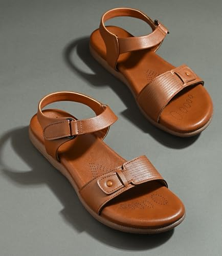 Image of Karaddi Women's Fashion Sandals | Women's Flat Heels | Stylish Ankel Strap Sandal for Ladies