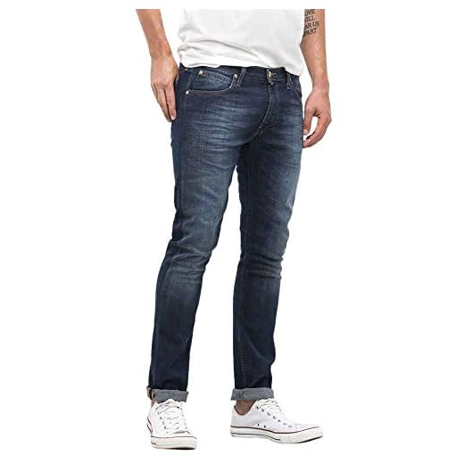 Lee Jeans för män Luke Slim Tapered Fit – blå – True Authentic, Äkta äkta, 40W x 34L