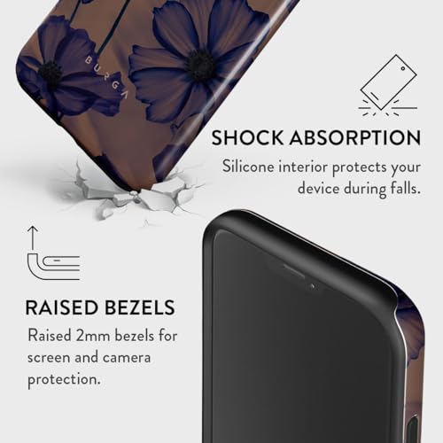 Coque iPhone 13 Pro robuste protège écran rayures fleurs - 4