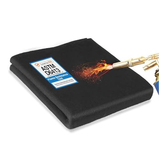 WISSCOOL 10MM Thick 40x40 Inch Fireproof Welding Blanket, 10mm Thickened Pad Fire Resistant Carbon Felt Cloth Flame Retardant Fabric Protector Pad for Soldering Firepit Smoker