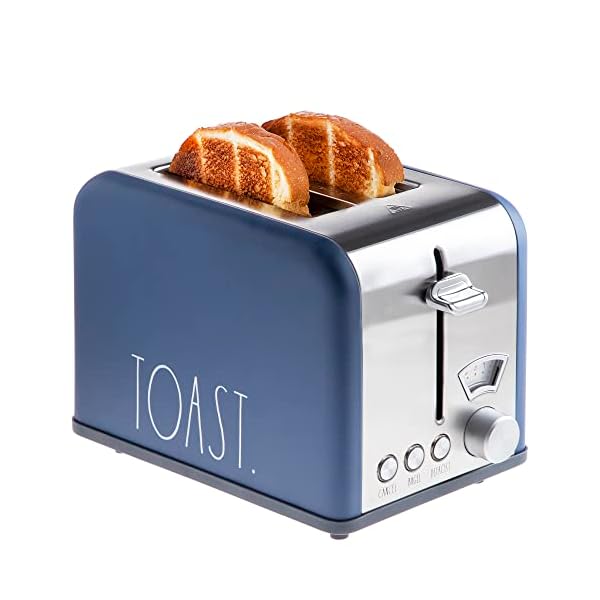   Rae-Dunn-Toaster-Stainless-Steel-2-Slice-Square-Toaster-Wide-Slot-with-5-Browning-Levels-with-Bagel-Defrost-and-Cancel-Options-Navy