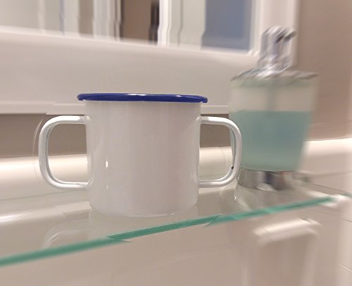 Two-Handled Steel 16 Ounce Cup for Easy Drinking with Essential Tremors and Arthritis