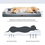 BFPETHOME-Dog-Beds-for-Large-Dogs-Orthopedic-Dog-Bed-for-Medium-Large-Dogs-Egg-Foam-Dog-Crate-Bed-L36-27-65-Inch-Grey