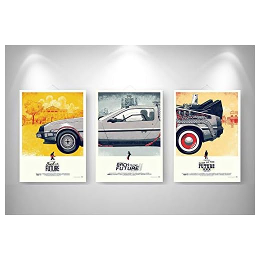 Poster BTF Tillbaka till framtiden vintage Compilation Collection – X 3 – Wall Art
