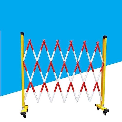 Barrière métallique extensible industrielle à roulettes pour sécurité mobile