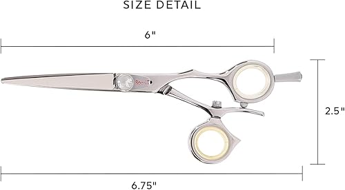 Miniatura 2 de Cricket Centrix Roc-It Tijeras de pelo para perros 360 Tijeras profesionales de corte de pelo  Pulgar giratorio de 360, tijeras con control suave y