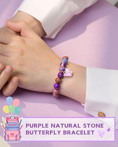 Natural Stone Beautiful Butterfly Bracelet, Preschool Kindergarten 5th 8th Graduation Back to School Gifts for Daughter Granddaughter2
