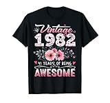 Photo Gallery vintage 1982 awesome 41 years old birthday party costume maglietta Photo Gallery vintage 1982 awesome 41 years old birthday party costume maglietta