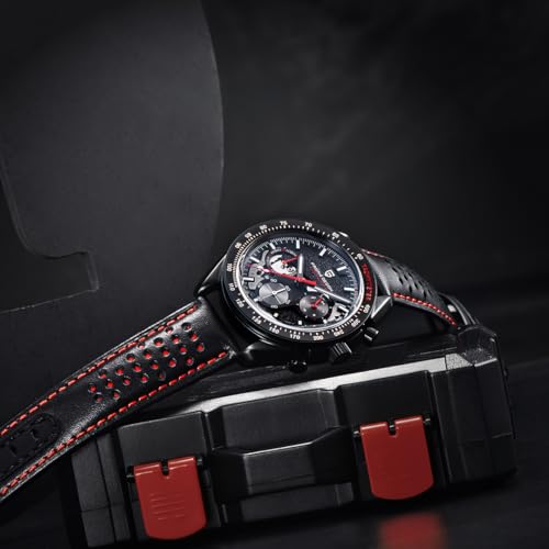 PAGANI DESIGN(パガ-ニデザイン) Design PD1779 Moon Back Men's Watches Luxury Quartz Watch Men Skeleton Sport Chronograph AR Sapphire Glass Wrist Watch