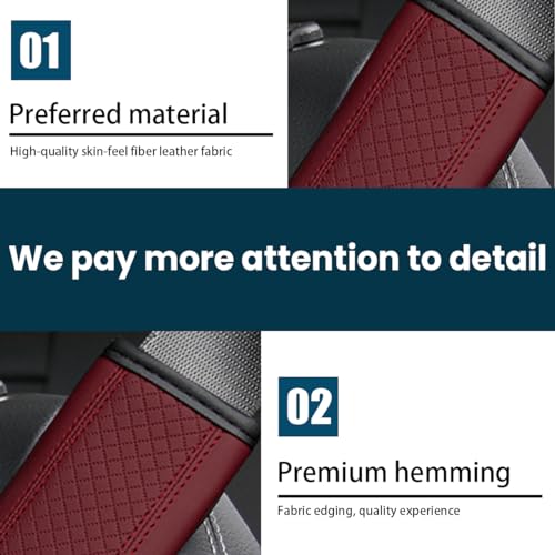 Image of Osilly Car Seat Belt Pads, 2 Pack Fiber Leather Seatbelt Shoulder Strap Covers, More Comfort Driving & Protect Your Neck, Universal Safety Strap Cover for Auto SUV Truck Airplane Backpack (Wine Red)