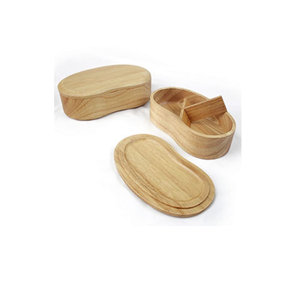 Boîte à bento traditionnelle de style japonais en bois naturel, boîte à déjeuner, boîte à fruits, sandwich, boîte à sushi pour voyage, école, camping A04