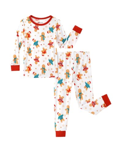Image of PATPAT Bamboo Viscose Pajama Sets for Toddler Boys & Girls Baby Kids, Ultra-soft Snug fit Pjs Sleepers for Birthday Holiday
