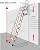 Alloy Attic Access Ladder Concertina Loft Ladder Pull Down Attic Ladder Extended Attic Stairs Space Saving Folding Ladder Telescoping Ladder 660 Lbs