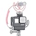 Vlogging Protective Case for GoPro Hero 7/6/5 with Cold Shoe Mount Microphone Adapter Storage W Back Door Compatible with Gopro Series Frame Housing Accessories Perfect Vlog Setup Video Filmmaking