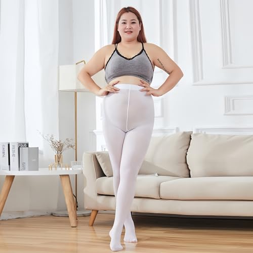 Image of 2 Pairs 200lb Plus Size Tights for Women, 120D Oversize Women Pantyhose High Waist, Sexy Women's Pantyhose