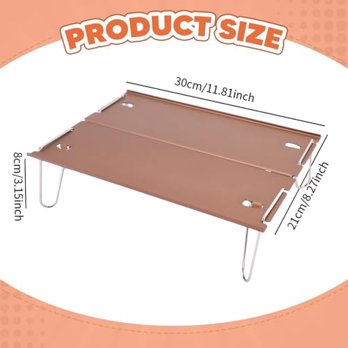Image of CALANDIS Camping Table Folding Table Mini Camping Furniture for Travel Barbecue Beach Light Brown | | Camping Furniture | Camping & Hiking