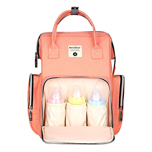 Qican Mochila para fraldas para bebê Mochila de grande capacidade Moda Mochila para mamãe Bolsa de e