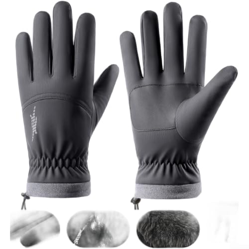 Guantes de esquí para hombre y mujer PureBowlic con forro polar térmico 5